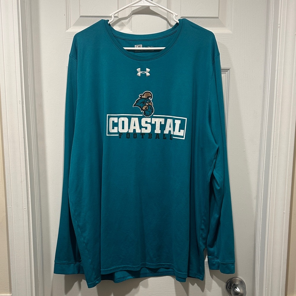 Under Armour Teal Coastal Football Long Sleeve Shirt